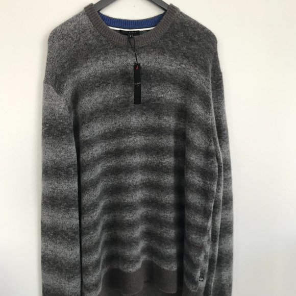 Ted Baker Abulti Stripe Regular Fit Crewneck Sweater - Picture 2 of 4